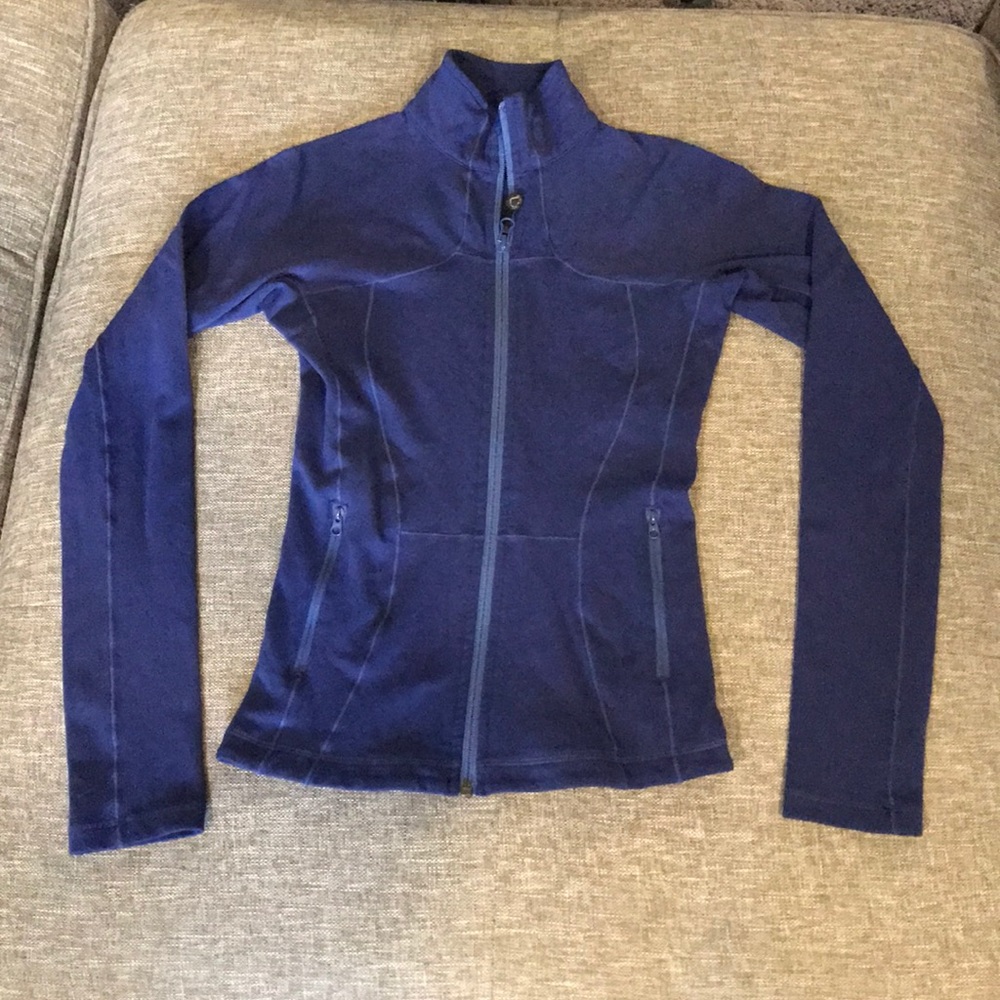 Blue Lululemon workout jacket